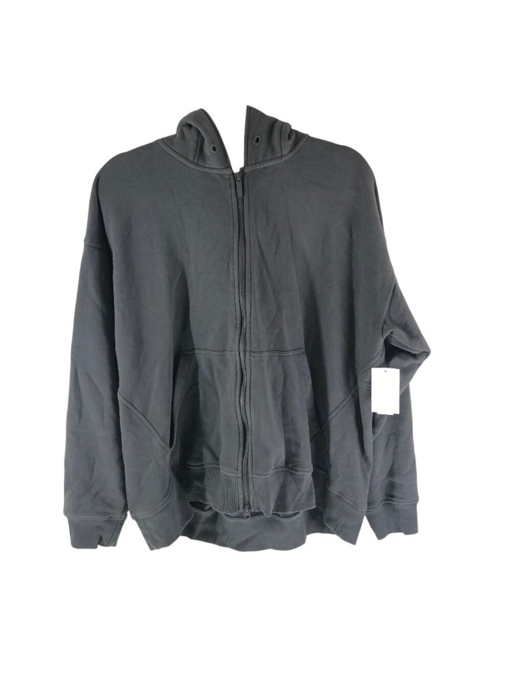 Zella Mens Hoodie Full Zip Pockets Gray Athleisure L